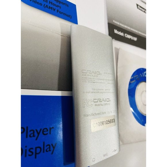 Craig MP3 4GB Plus Video Player 1.8” Color Display Music Untested Parts Repair - Picture 6 of 11